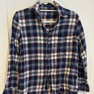 Brandy Melville Plaid Flannel Button-Down Shirt